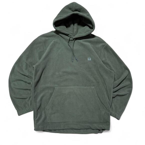 Y2K Billabong Olive Fleece Hoodie - Picture 1 of 8